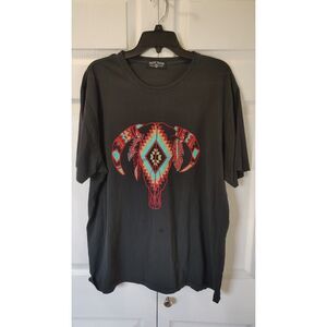 Crazy Train Tribal Bull Head Graphic Tee 3XL